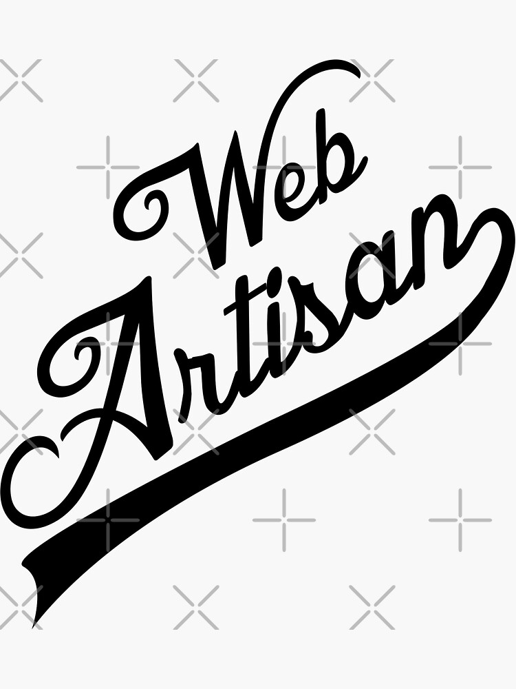 Thumbnail 3 of 3, Sticker, web artisan black designed and sold by yourgeekside.