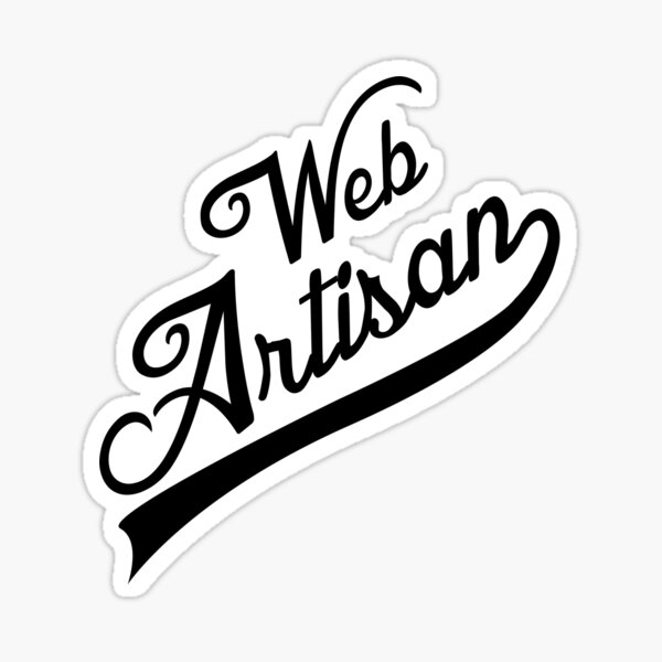 web artisan black Sticker