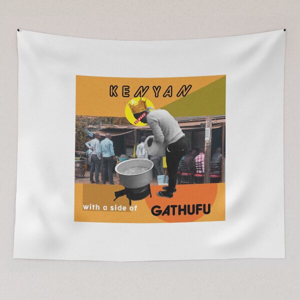 Aperçu de l'œuvre Kenyan avec un côté de "Gathufu" - Soupe créée et vendue par Qarhmau.