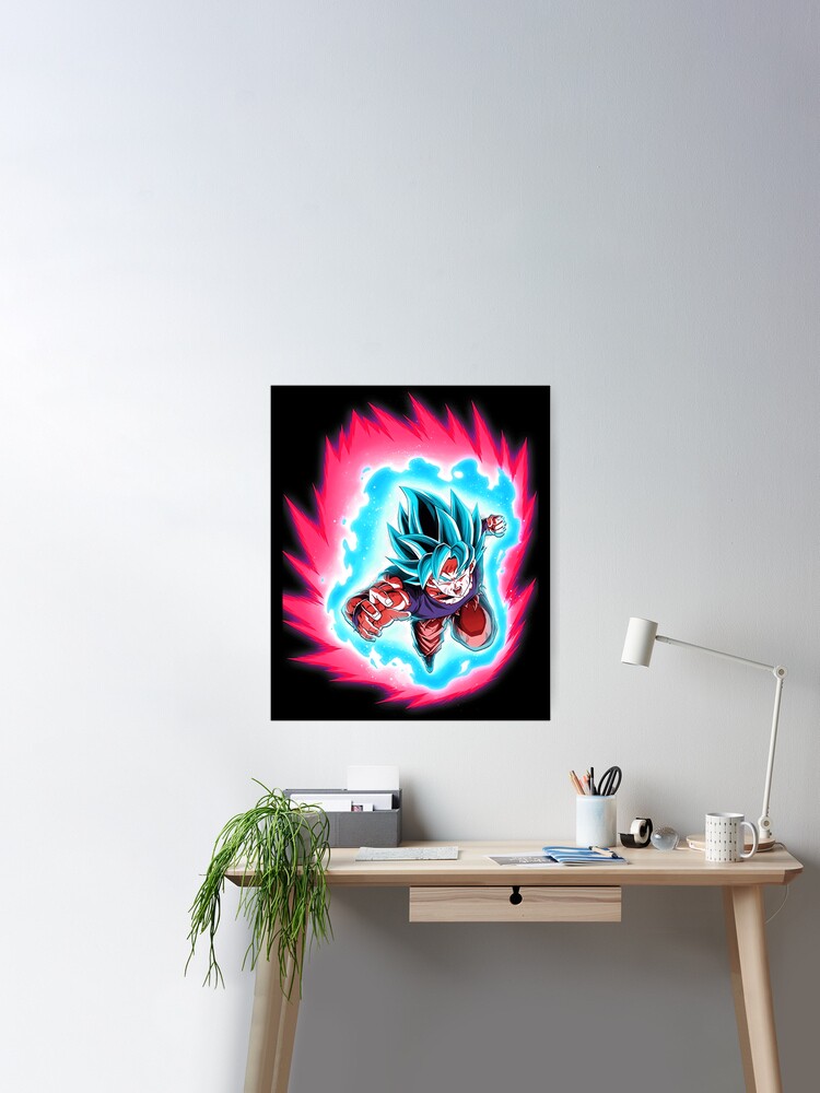 Gráfico digital estilo Goku Super Saiyan Blue Kaioken · Creative Fabrica