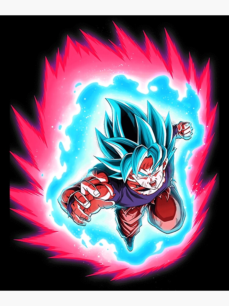 Goku Jubai Kaioken SS Blue Jigsaw Puzzle by AbdeeFactory