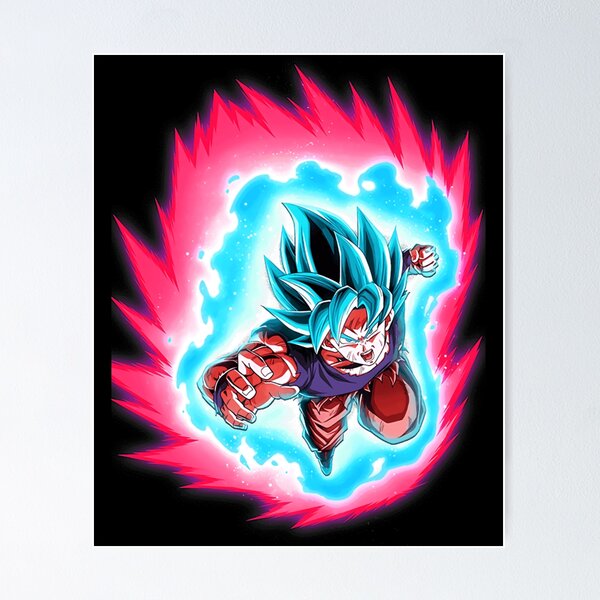 Dragon Ball Poster Adult Goku Kaioken Attack 12inx18in Free