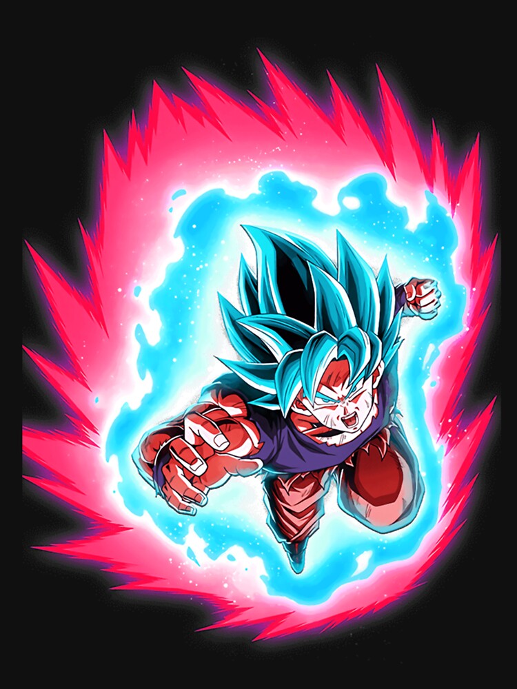 Goku Super Saiyan Blue Kaioken Silk Poster Printed Wall Decor 20 x