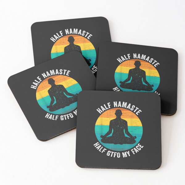 Item preview, Half Namaste Half GTFO My Face Shirt Funny Namaste Yoga TShirt119 designed and sold by virnmjan.