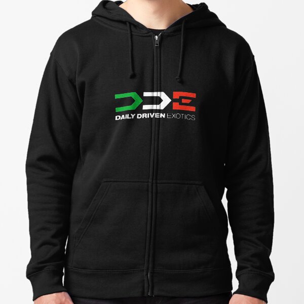 DDE Daily Driven Exotics Zipped Hoodie