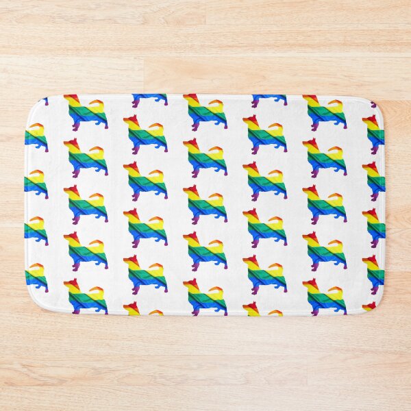 Item preview, Pride Flag Viking Dog Vallhund facing left designed and sold by ODINDISA.