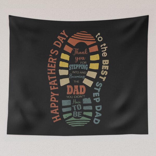 Item preview, Happy fathers day to the best step dad ever with foot print TShirt12 designed and sold by virnmjan.