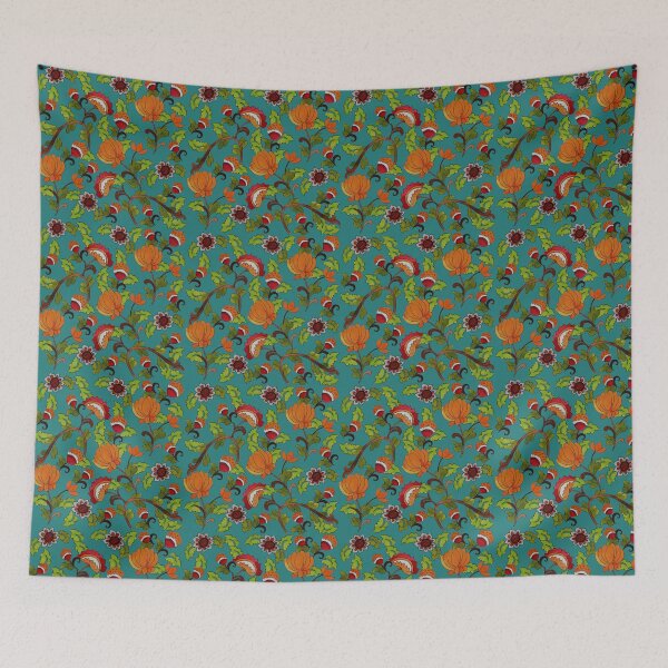 Item preview, Kalamkari lotus print spring summer 2022 designed and sold by Maayaakshay24.