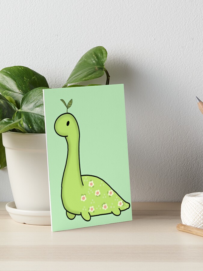 Cute Dino Art Board Print for Sale by hocapontas