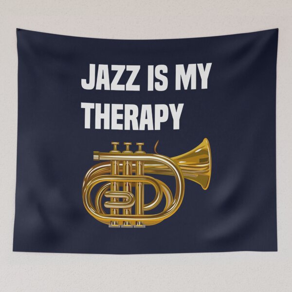 Item preview, jazz is my therapy Saxophone Playerjazz music loversGift Idea SaxophonenJazz Player Gift Tee designed and sold by KieuQuyetLAO.