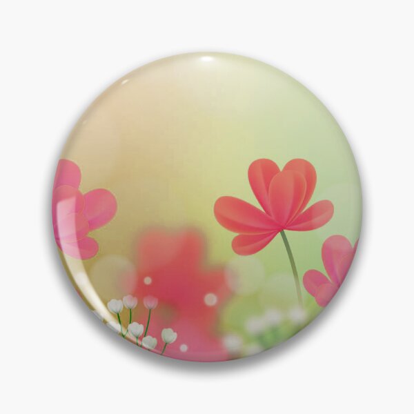 Item preview, Green Pink Flowers Art  designed and sold by Tshirtstory.