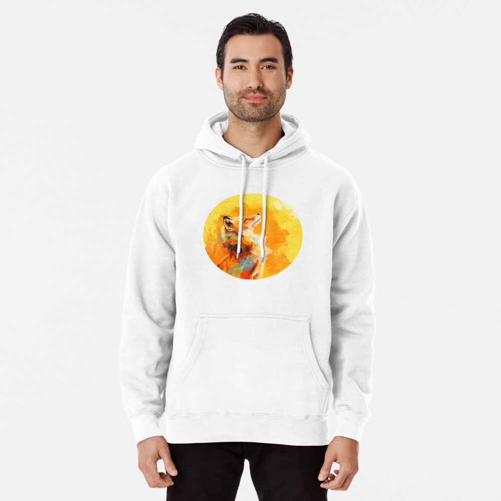 Blissful Light Fox illustration inspirational Pullover Hoodie for Sale by floartstudio Redbubble