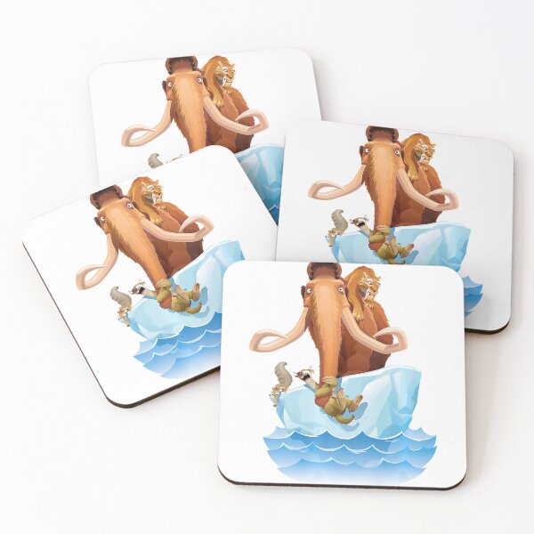Item preview, Ice Age Manfred Diego Sid and Scrat on Iceberg designed and sold by LucaMcKenna.