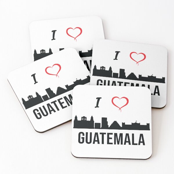 Item preview, I love Guatemala City Skyline Guatemala Central America  designed and sold by alltheprints.