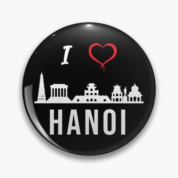 Item preview, I love Hanoi Skyline Vietnam Vietnamese Design designed and sold by alltheprints.