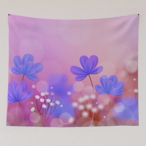 Item preview, Blue flowers Art  designed and sold by Tshirtstory.