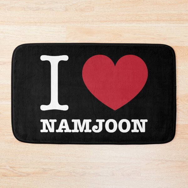 Item preview, I love BTS Namjoon typography white designed and sold by Morcawork.