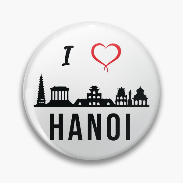 Item preview, I love Hanoi Skyline Vietnam Vietnamese Design designed and sold by alltheprints.