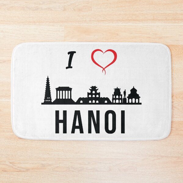 Item preview, I love Hanoi Skyline Vietnam Vietnamese Design designed and sold by alltheprints.
