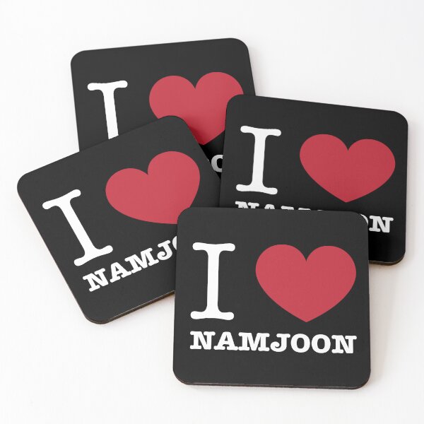 Item preview, I love BTS Namjoon typography white designed and sold by Morcawork.