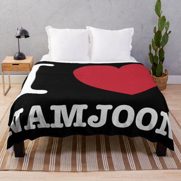 Item preview, I love BTS Namjoon typography white designed and sold by Morcawork.
