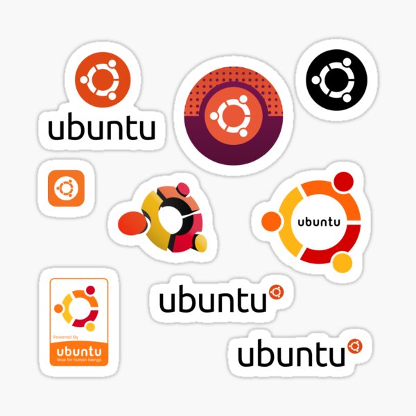 ensemble d'autocollants ubuntu linux Sticker