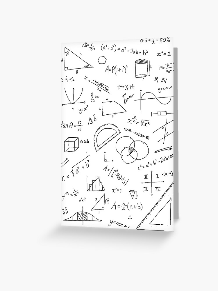 Hand drawn Math Formula Equation Background