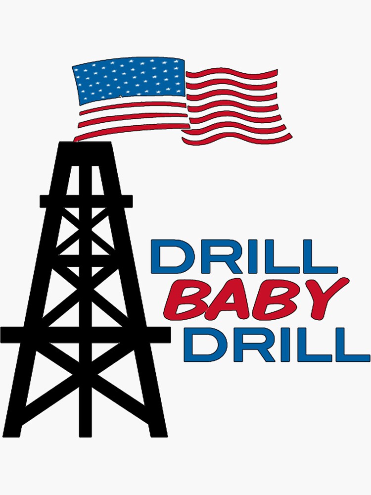 drill baby drill with usa flag Classic T-Shirt | Sticker