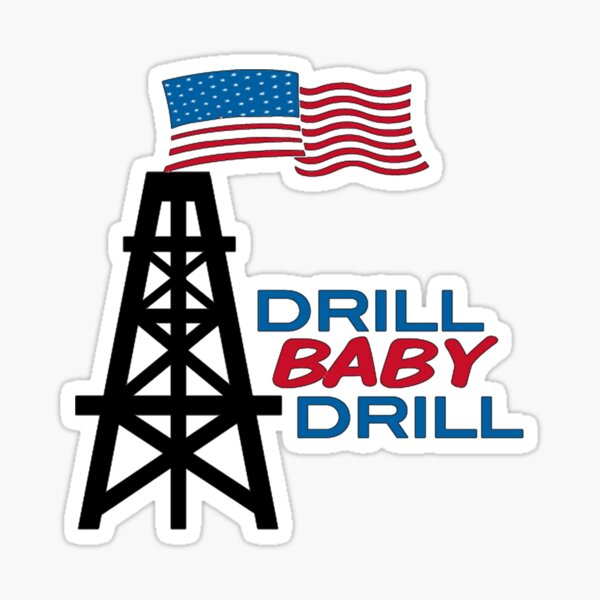 "drill Baby Drill With Usa Flag Classic T-Shirt" Sticker For Sale By ...