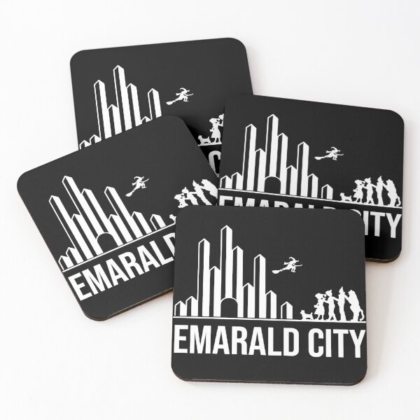 Item preview, The Wizard of Oz Characters Emerald City Skyline Silouettes designed and sold by alltheprints.