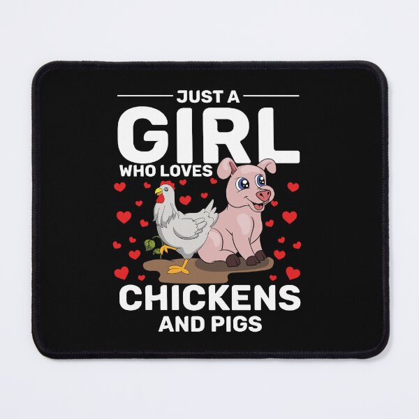 Item preview, Girls Chicken Lover Farmer Women Farming Farm Animals Pig designed and sold by bestshirtdesign.