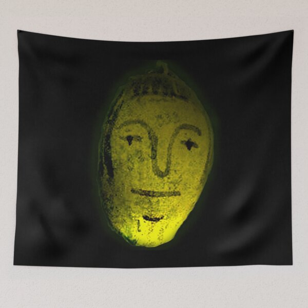 Item preview, Happy, Mellow Yellow Golden Spirit: Native American Face on a Yellow Rattle Gourd designed and sold by Spirit-World.