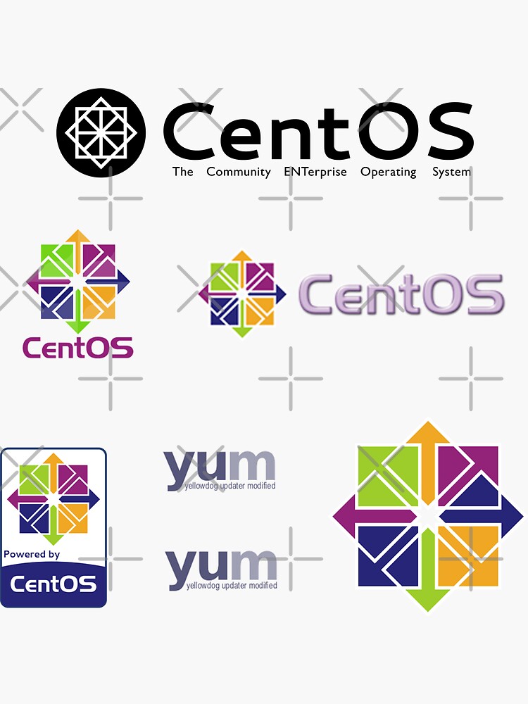 Thumbnail 3 of 3, Sticker, centos operating system linux sticker set designed and sold by yourgeekside.