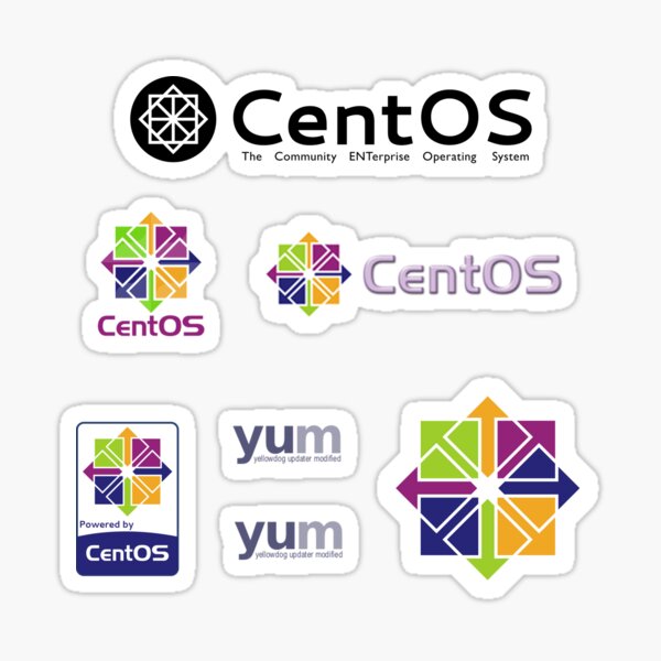 Item preview, centos operating system linux sticker set designed and sold by yourgeekside.