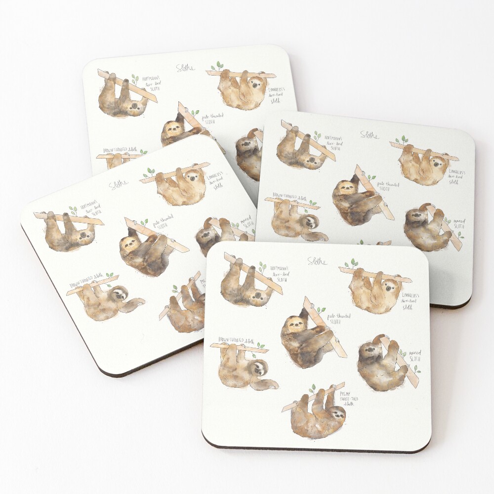Sloths Coasters (Set of 4)