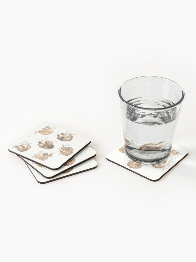 Alternate view of Sloths Coasters (Set of 4)
