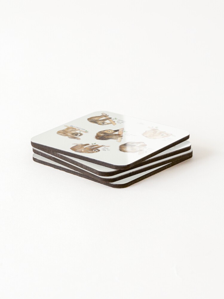 Alternate view of Sloths Coasters (Set of 4)