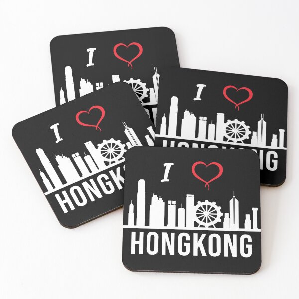 Item preview, I love Hong Kong Skyline Hong Kong South East Asia designed and sold by alltheprints.