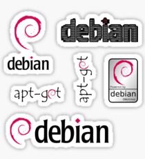 debian operating system linux sticker set Sticker