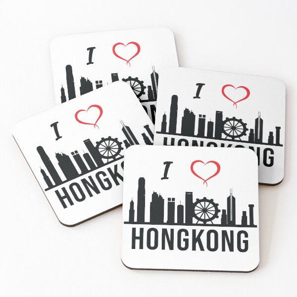 Item preview, I love Hong Kong Skyline Hong Kong South East Asia designed and sold by alltheprints.