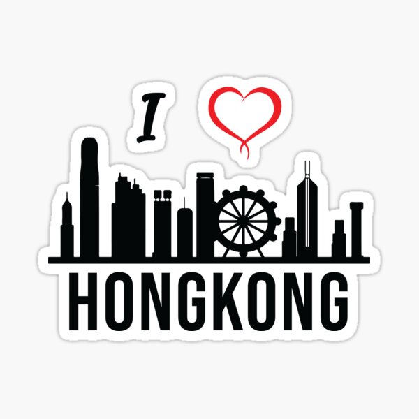 Item preview, I love Hong Kong Skyline Hong Kong South East Asia designed and sold by alltheprints.