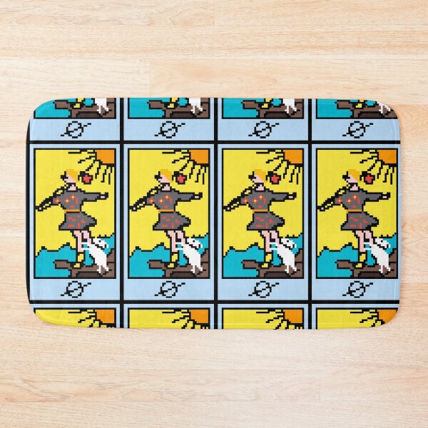Item preview, Wait, is this pixel art tarot? Green - Major Arcana 'The Fool' (Design for T-shirt, stickers and other accessories) designed and sold by Pixel Waite.