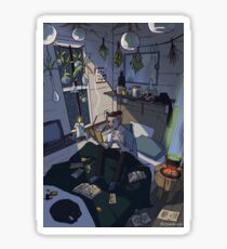 Modern Male Witch Bedroom Sticker