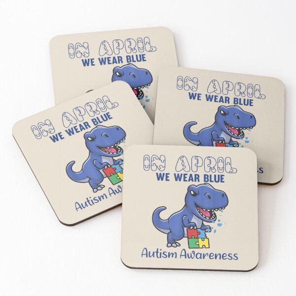 Item preview, In April We Wear Blue Autism Awareness Month Dinosaur T-Rex designed and sold by VerityKingStore.