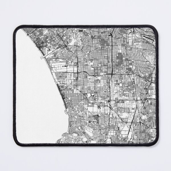 Item preview, Los Angeles White Map designed and sold by multiplicitymap.