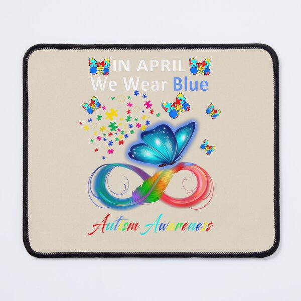 Item preview, In April We Wear Blue Autism Awareness - Butterfly Autism designed and sold by VerityKingStore.