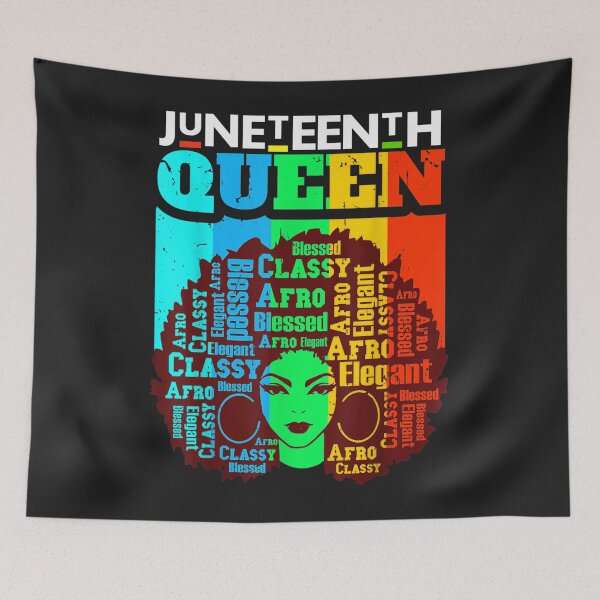 Item preview, Juneteenth Queen Afro Melanin Black Girl Magic Women Girls TShirt40 designed and sold by virnmjan.