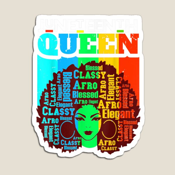 Item preview, Juneteenth Queen Afro Melanin Black Girl Magic Women Girls TShirt40 designed and sold by virnmjan.