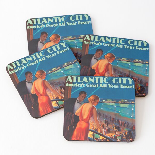 Item preview, ATLANTIC CITY America via Pennsylvania Railroad Old Travel Poster designed and sold by retroposters.