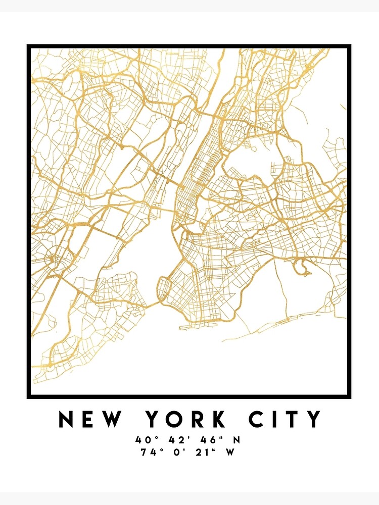 Thumbnail 2 von 2, Galeriedruck, New York in Gold designt und verkauft von deificusArt.